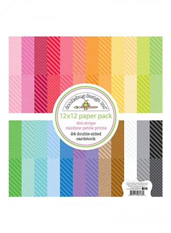 Rainbow Printed Double Sided Cardstock
