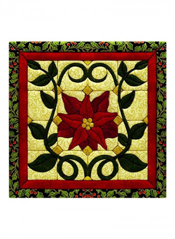 Christmas Poinsettia Quilt Magic Kit Red/Yellow/Green