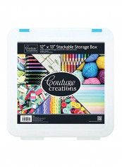 Couture Creations Stackable Storage Box White/Blue reviews Couture Creations Stackable Storage Box White/Blue