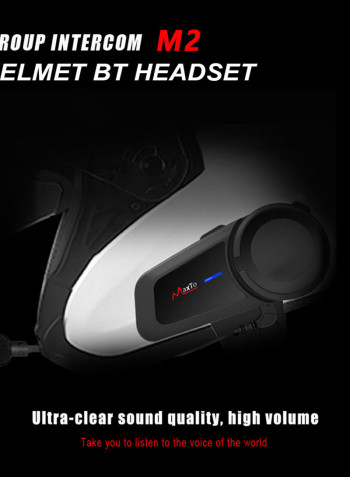 M2 Motorcycle Helmet Intercom Wireless In-Ear Earphones Black