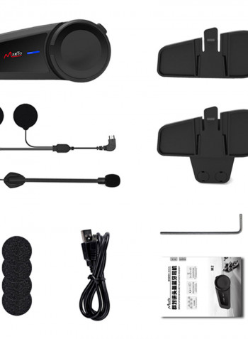 M2 Motorcycle Helmet Intercom Wireless In-Ear Earphones Black