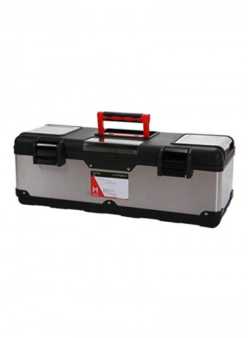 Steel Tool Box Black/Grey/Red 67x28x23.5centimeter