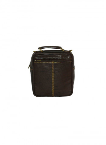 Genuine Leather Designer Travel Crossbody Bag Brown