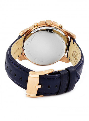 Men's Leather Analog Wrist Watch FS4835