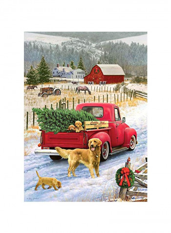 1000-Piece Christmas On The Farm Jigsaw Puzzle 80127