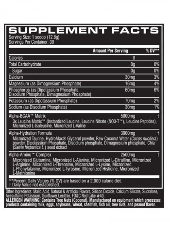 Alpha Amino Performance BCCA - Watermelon - 30 Servings