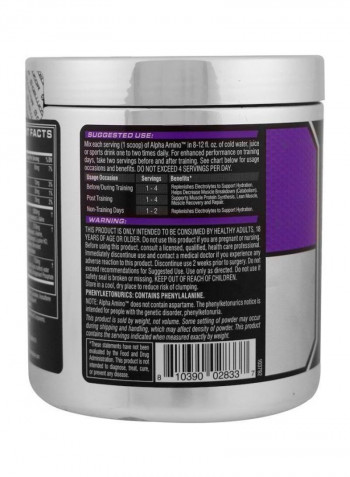 Alpha Amino Performance - Lemon Lime - 30 Servings
