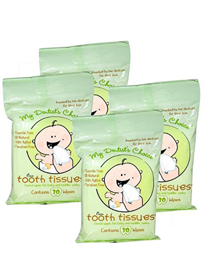 30-Piece Dental Wipes Pack Of 4