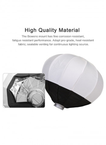 Foldable Lantern Style Softbox 20inch Black/White