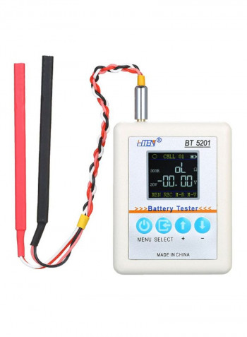 USB High Precision Battery Internal Resistance Tester Meter White 14.2 x 4.3centimeter