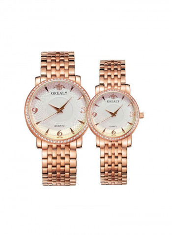 Fashion Business Quartz Analog Couple Watch Set NSSB037006291