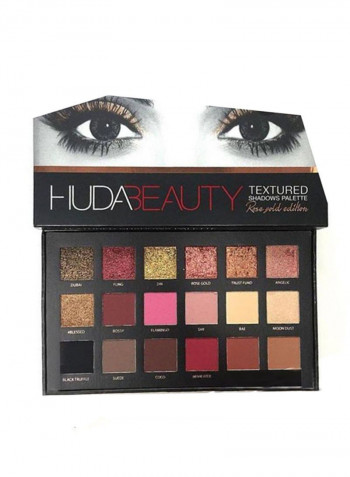 18 Colour Textured Eyeshadow Palette Rose Gold Edition