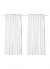 2-Piece Window Curtain Set White 145x300centimeter