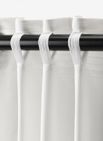 2-Piece Window Curtain Set White 145x300centimeter