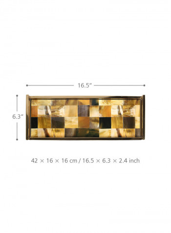 Rectangular Tray with Horn Stripes Multicolour 1564g