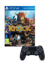 لعبة 'Knack' (نسخة عالمية) مع ذراع تحكم دوال شوك 4 لاسلكي - Adventure - بلاي ستيشن 4 (PS4)