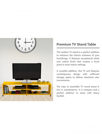 Kipp TV Unit Walnut Yellow 145 x 31 x 39centimeter