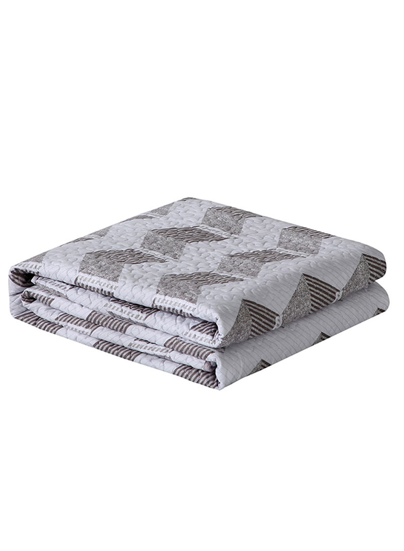 Modern Print Home Blanket Cotton Grey 200x220centimeter