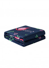 Soft Floral Printed Bed Blanket Cotton Blue 200x220centimeter