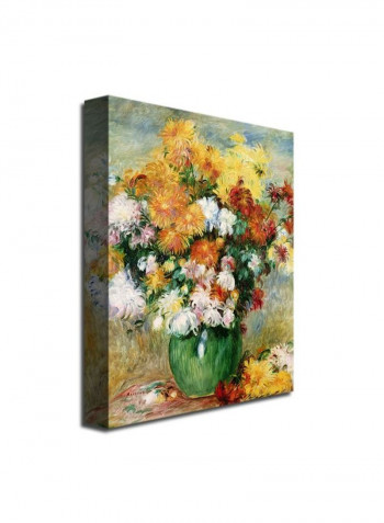 Bouquet Of Chrysanthumums Canvas Wall Art Multicolour 18 x 24inch