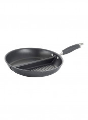 Advanced Divided Grill And Griddle Skillet Grey 12.5centimeter