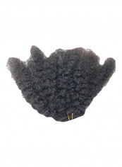 Pack Of 7 Afro Kinky Curly Clip in Human Hair Extension Black 14inch