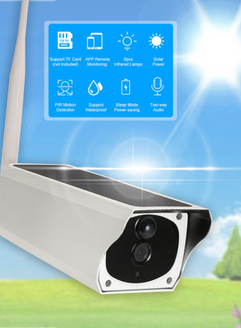 Solar And Battery Powered Wireless Security Bullet Camera
