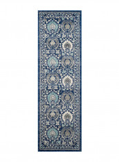 Evoke Collection Contemporary Area Rug Blue/Ivory 66.04 x 66.04centimeter
