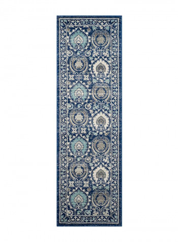 Evoke Collection Contemporary Area Rug Blue/Ivory 66.04 x 66.04centimeter