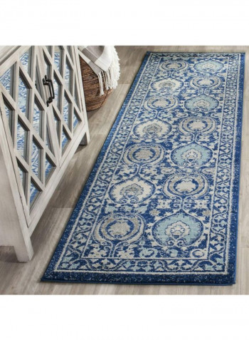 Evoke Collection Contemporary Area Rug Blue/Ivory 66.04 x 66.04centimeter