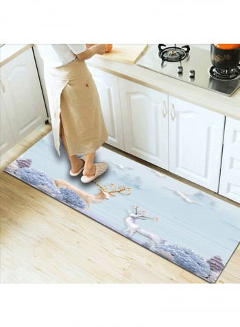 1 Piece Nordic Style Deer Pattern Non-Skid Living Room Rug multicolour 140*200(W*L)cmcm