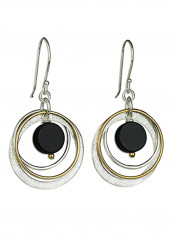 14K Gold Plated 925 Sterling Silver Circle Earrings