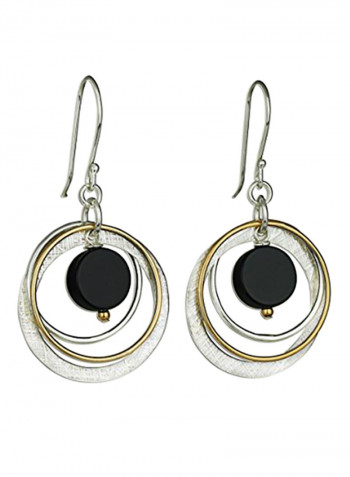 14K Gold Plated 925 Sterling Silver Circle Earrings
