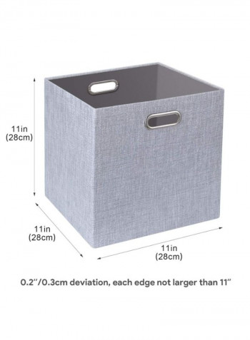 4-Piece Storage Boxes Drawers Cubes Container Grey