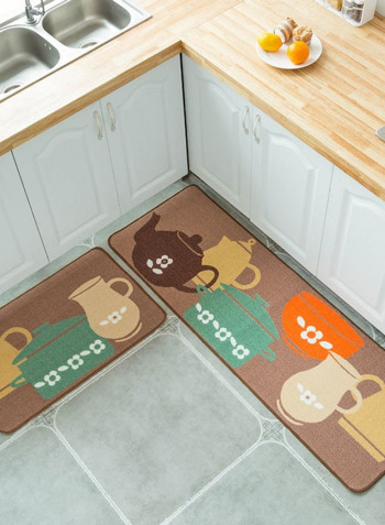 Simple Cute Cartoon Patterned Soft Non-Slip Rug Carpet Brown LL