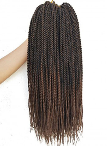 Twisted Crochet Braids Hair Extensions Dark Brown 18inch