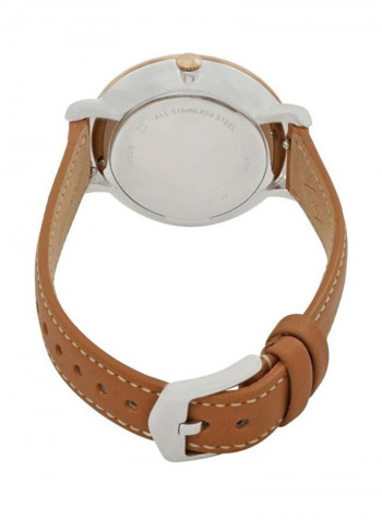 Women's Water Resistant Leather Analog Watch ES4274