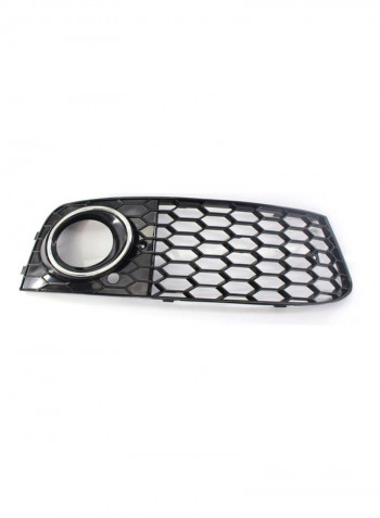 2-Piece Honeycomb Hex Mesh Fog Light Open Vent Grill Intake Replacement for Audi A4 B8 RS4 Style 09-12