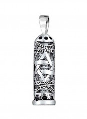 925 Sterling Silver Mezuzah Pendant Kabbalah Necklace
