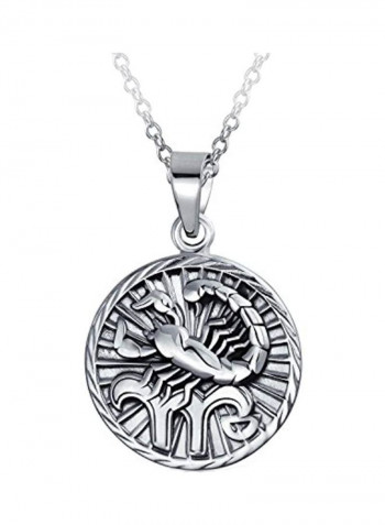 925 Sterling Silver Zodiac Sign Pendant Necklace
