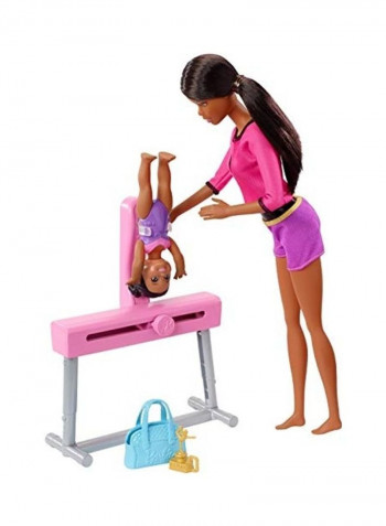 Gymnastics Doll With Coach 2x13inch