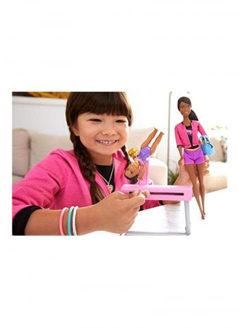 Gymnastics Doll With Coach 2x13inch