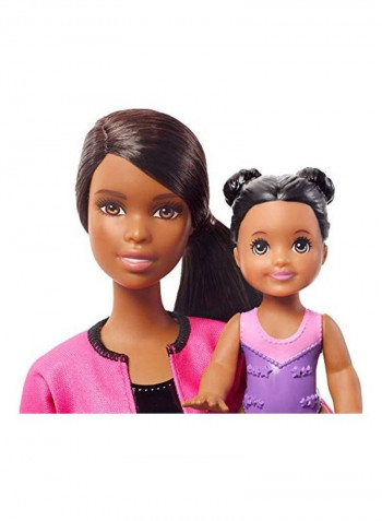 Gymnastics Doll With Coach 2x13inch