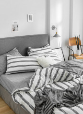 4-Piece Comfortable Single Size Printed Bedding Set Cotton Multicolour 150x200cm