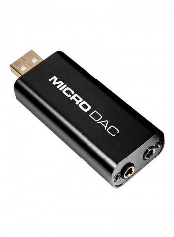 Micro DAC - Portable Digital-to-Analog Converter with Analog & Coaxial Digital Outputs MICRODAC Black
