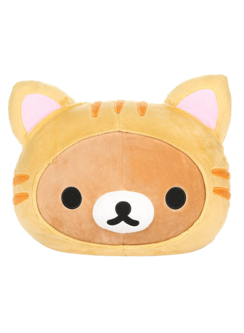 San-X Rilakkuma Cat Head Shape Stuffed Pillow