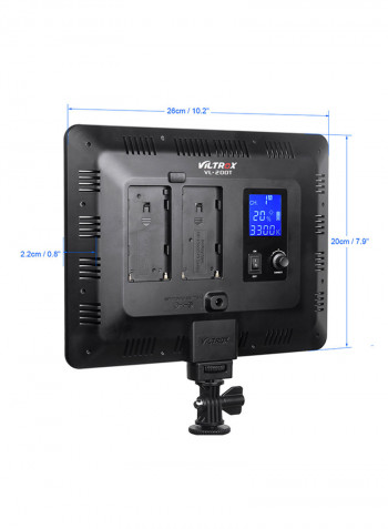 Wireless Control Dimmable LED Video Light Panel VL-200T Black