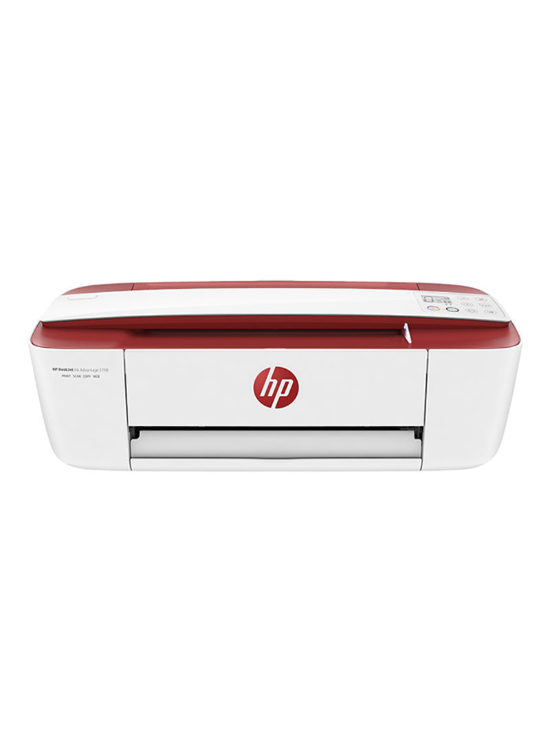 3788 All-in-One DeskJet Wireless Printer With Ink Advantage,T8W49C Red/White