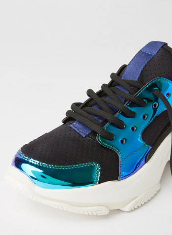 Ajax Contrast Stripe Sneakers Black