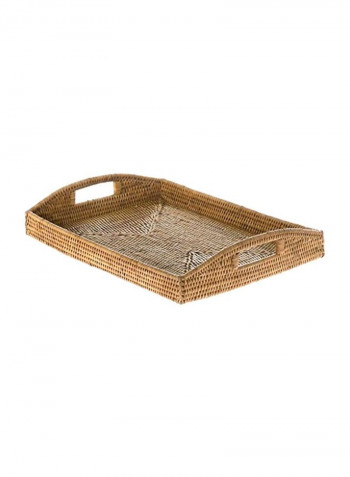 Rectangular Serving Tray Honey Brown 18x13.5x3.5inch